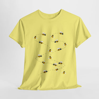 Bumble Bee Pattern Insect Tee - Nature Graphic Shirt