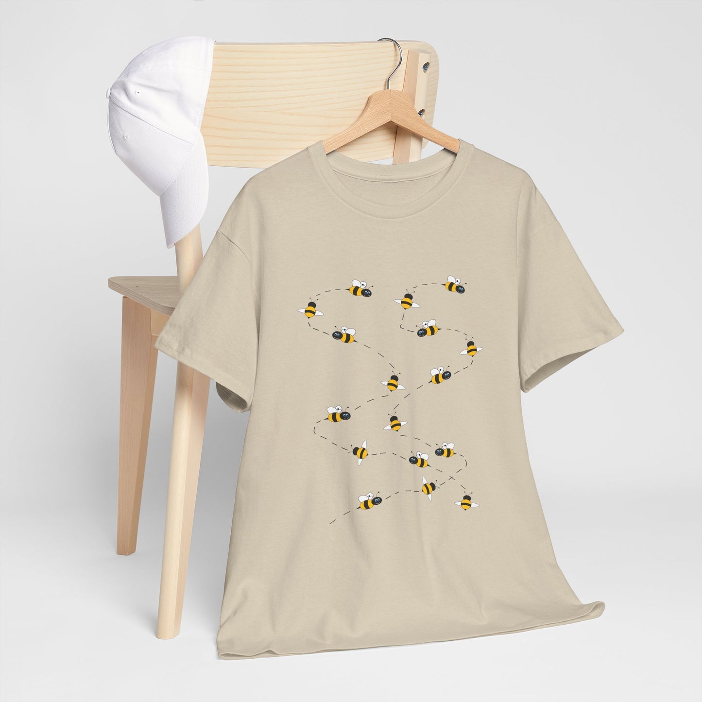 Bumble Bee Pattern Insect Tee - Nature Graphic Shirt