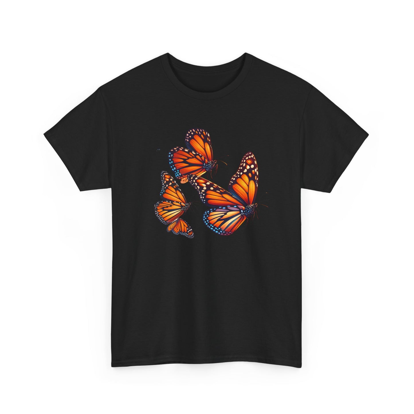 Orange Monarch Butterfly T-shirt - Insect Graphic Shirt - Orange Butterfly - Nature-Inspired Tee - Butterfly Shirt - Monarch Butterfly Tee