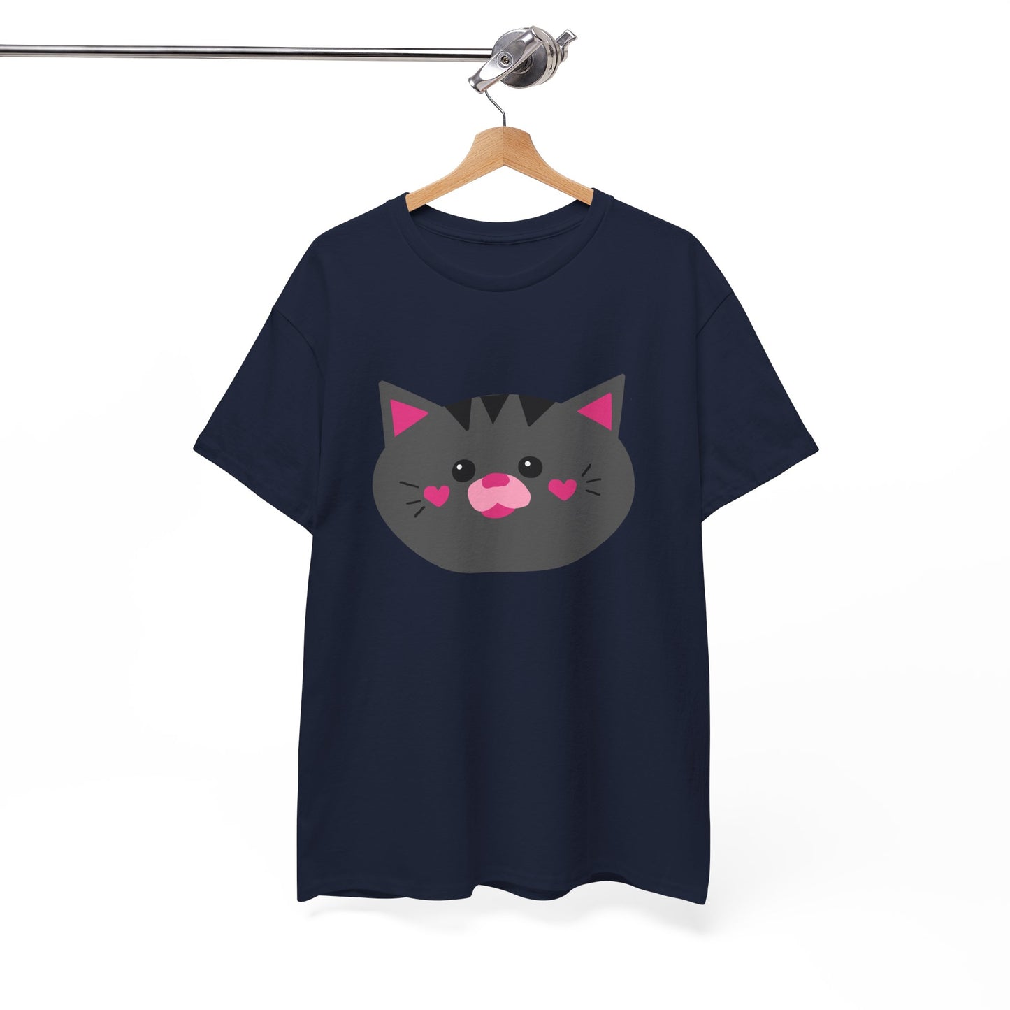 Cat Lover T-shirt - Cute Gray Cat Face Shirt