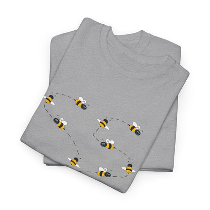 Bumble Bee Pattern Insect Tee - Nature Graphic Shirt