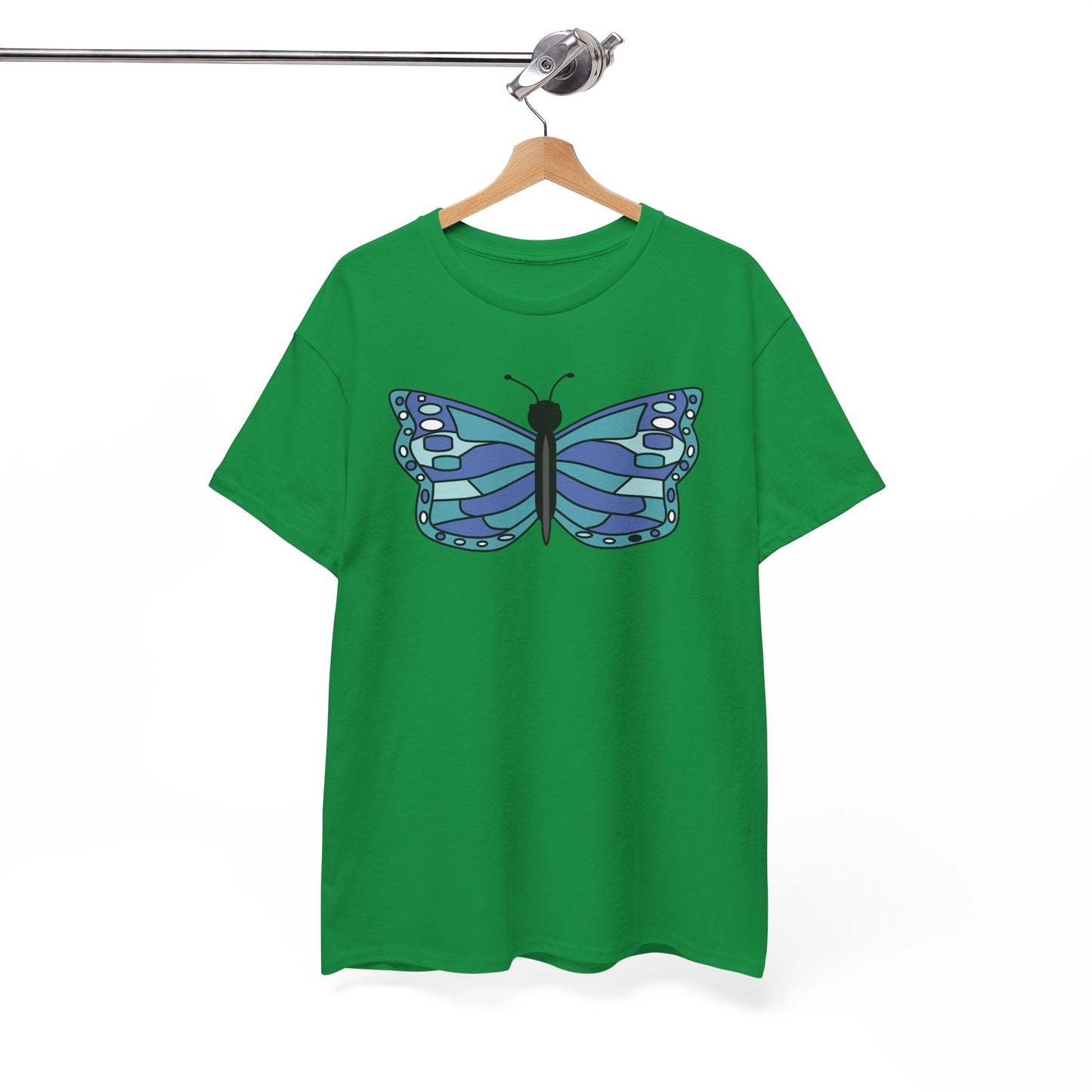 Blue Monarch Butterfly T-shirt - Vibrant Butterfly T-shirt