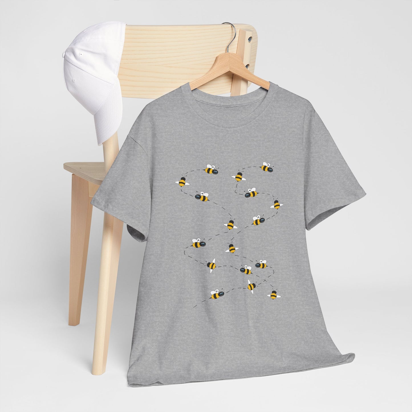 Bumble Bee Pattern Insect Tee - Nature Graphic Shirt