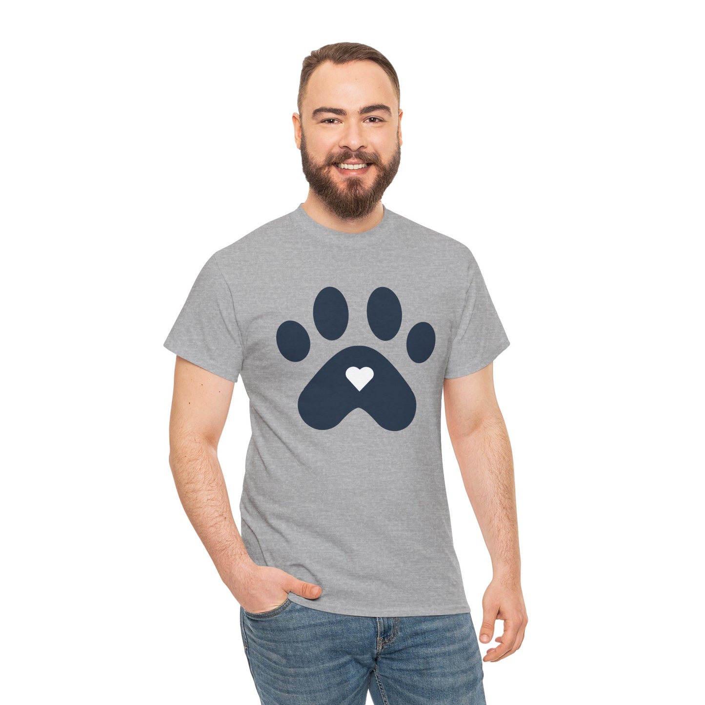 Navy Dog Paw Print Tee - Paw Print Shirt