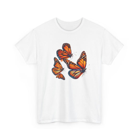 Orange Monarch Butterfly T-shirt - Insect Graphic Shirt - Orange Butterfly - Nature-Inspired Tee - Butterfly Shirt - Monarch Butterfly Tee