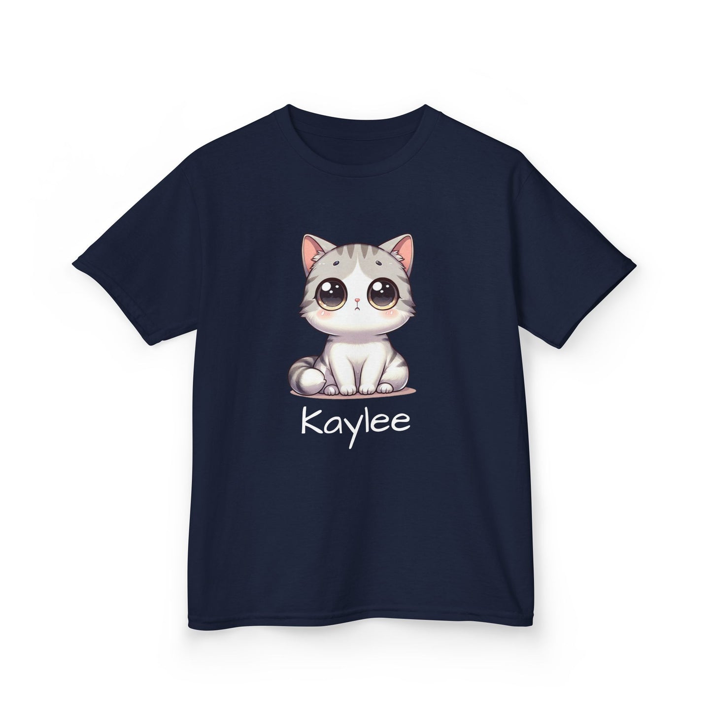 Cat Cartoon Kids Tee - Personalized Children's Tshirt