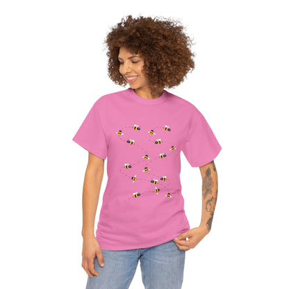 Bumble Bee Pattern Insect Tee - Nature Graphic Shirt