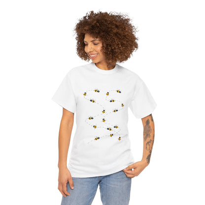 Bumble Bee Pattern Insect Tee - Nature Graphic Shirt