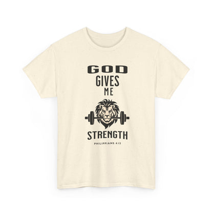 Religious Unisex T-shirt, God Gives me Strength Shirt, Christian Faith Apparel, Inspirational Graphic Top