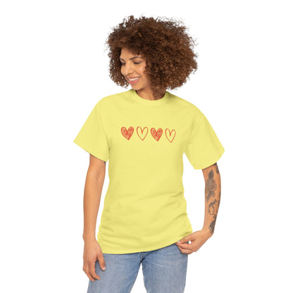 Heart Pattern T-shirt - Love Tee