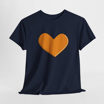 Orange Heart T-shirt - Valentine's Day Tee