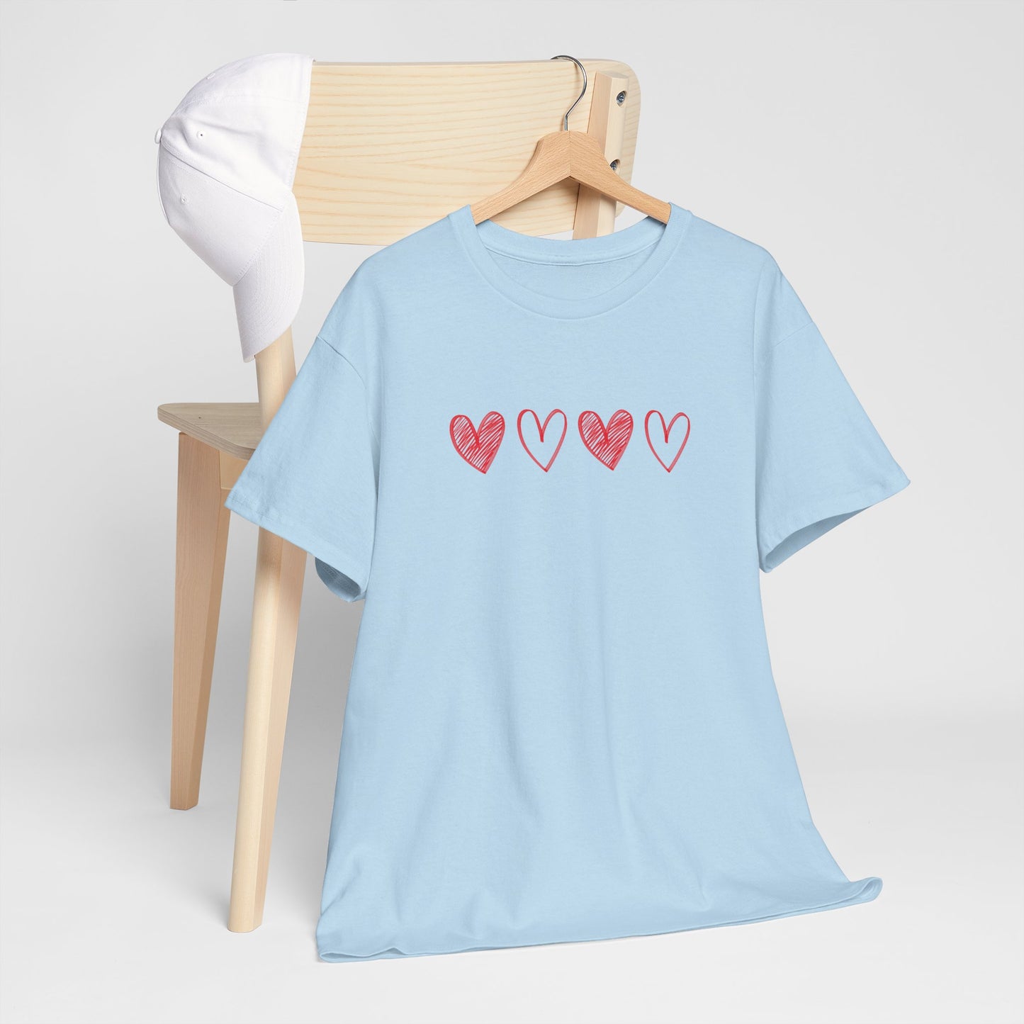 Heart Pattern T-shirt - Love Tee