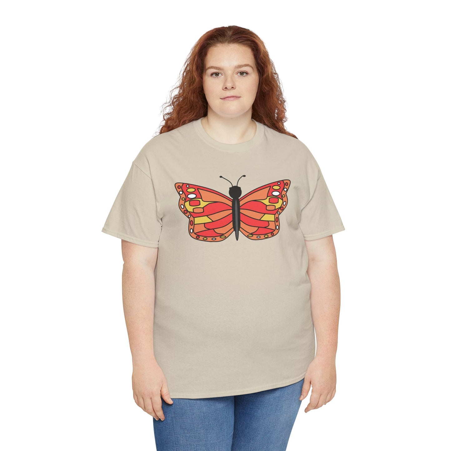 Orange Butterfly T-shirt - Colorful Butterfly Tee