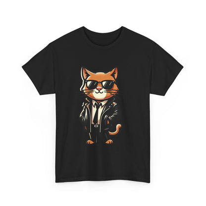 Cool Cat Tee - Cat T-shirt - Kitten Shirt - Gift for Pet Lover - Cat Lover Shirt - Cool Cat Graphic Cotton Tee- Classy Cat Shirt