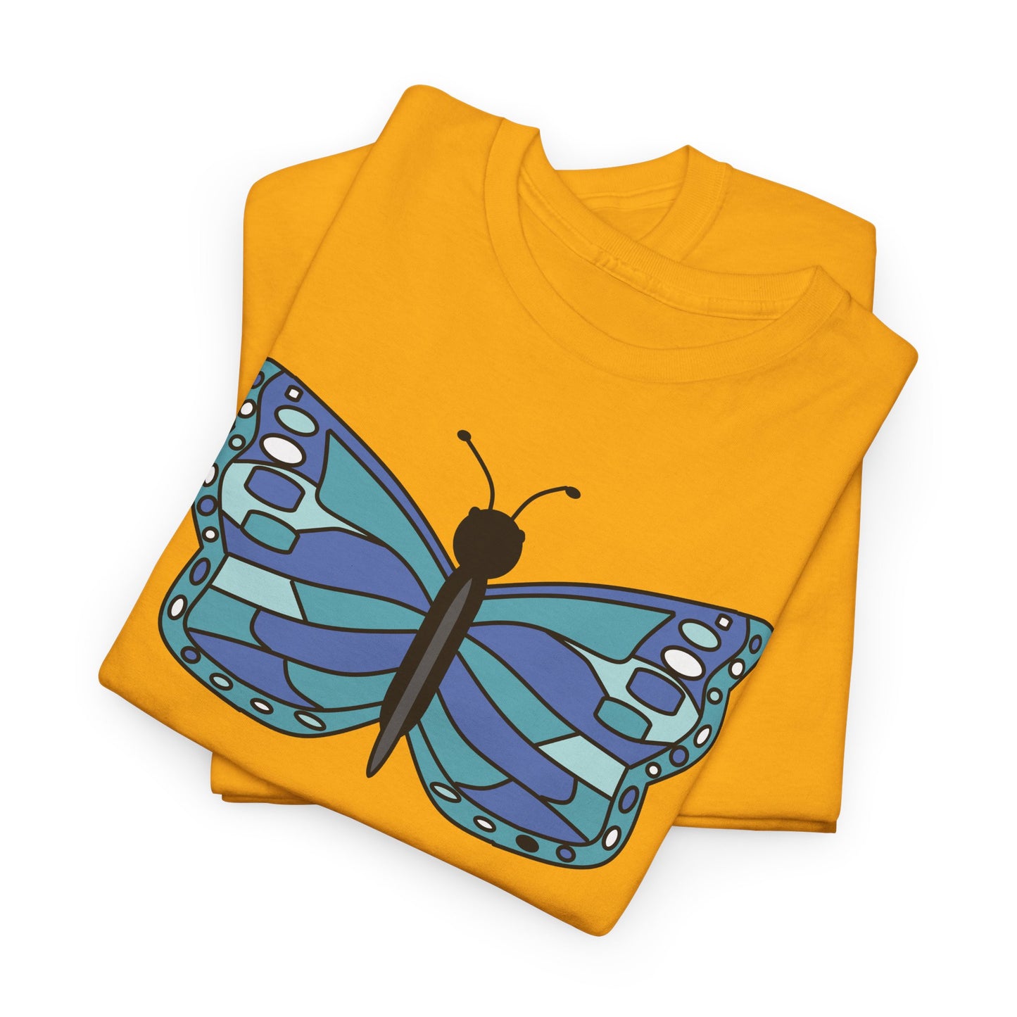 Blue Monarch Butterfly T-shirt - Vibrant Butterfly T-shirt