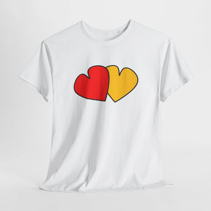 Red Yellow Hearts Shirt - Valentine's Day Tee