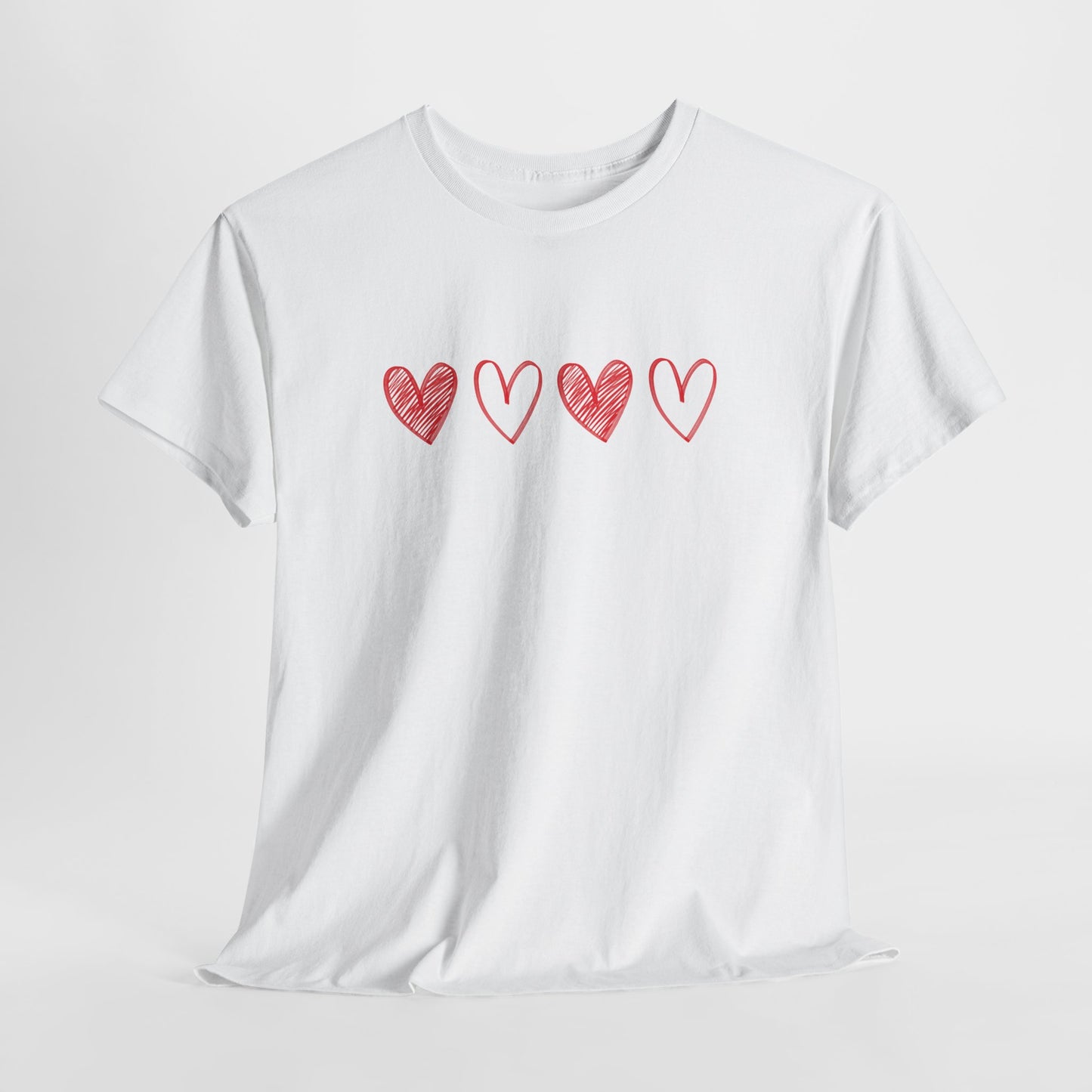 Heart Pattern T-shirt - Love Tee