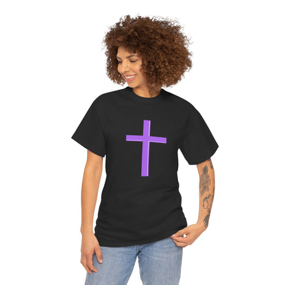 Trendy Purple Cross T-Shirt | Casual & Stylish