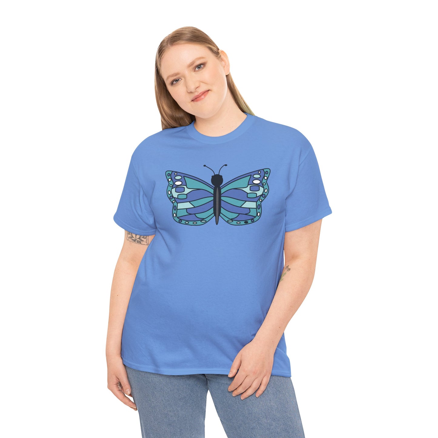 Blue Monarch Butterfly T-shirt - Vibrant Butterfly T-shirt