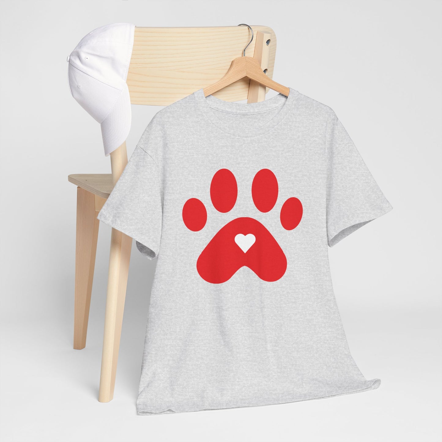 Red Dog Paw Print Tee - Paw Shirt