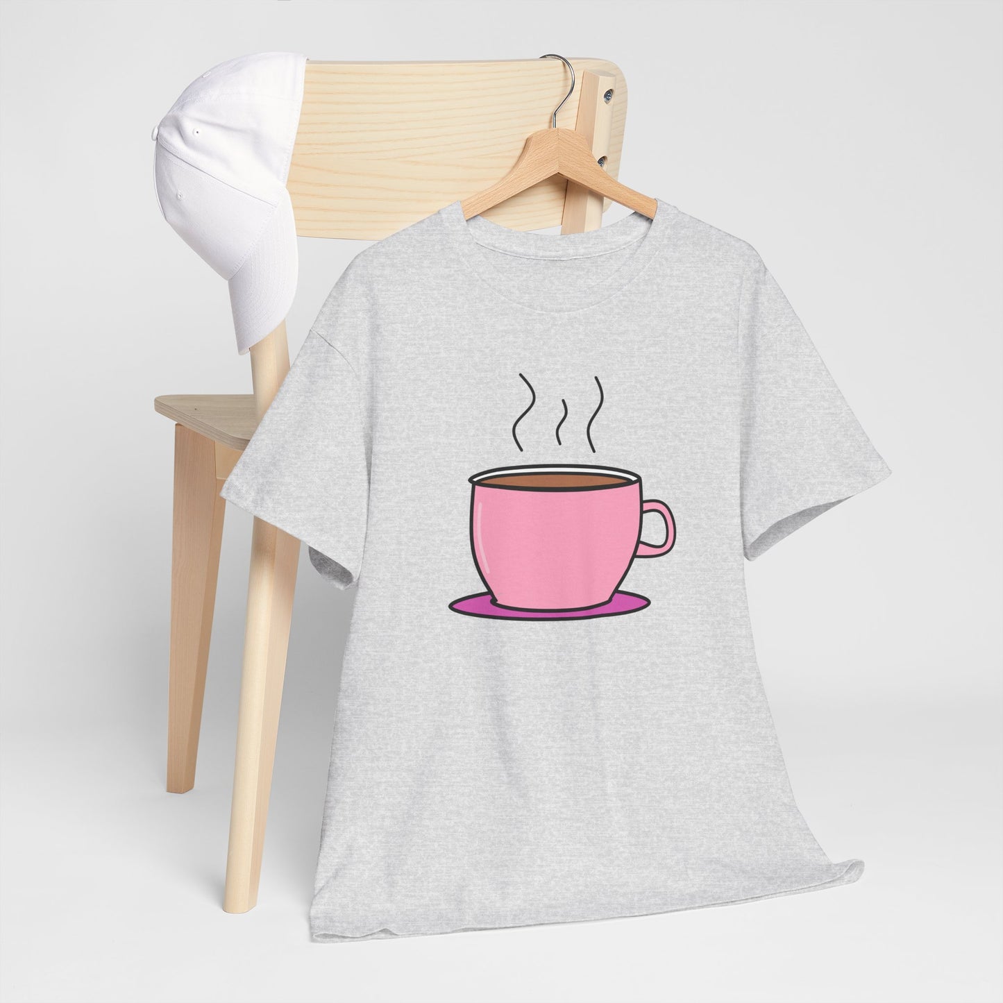 Pink Coffee Mug T-shirt - Coffee Mug Tee