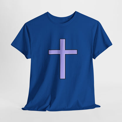 Blue Cross Design T0shirt - Cross Symbol Shirt