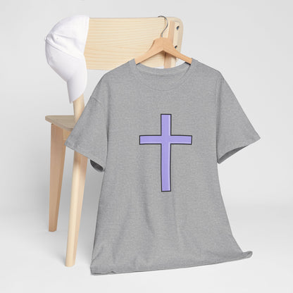 Blue Cross Design T0shirt - Cross Symbol Shirt