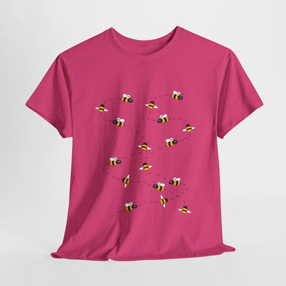 Bumble Bee Pattern Insect Tee - Nature Graphic Shirt