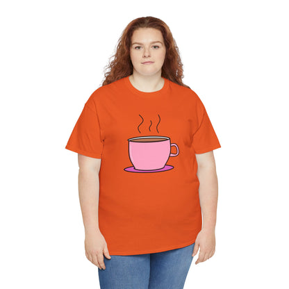 Pink Coffee Mug T-shirt - Coffee Mug Tee