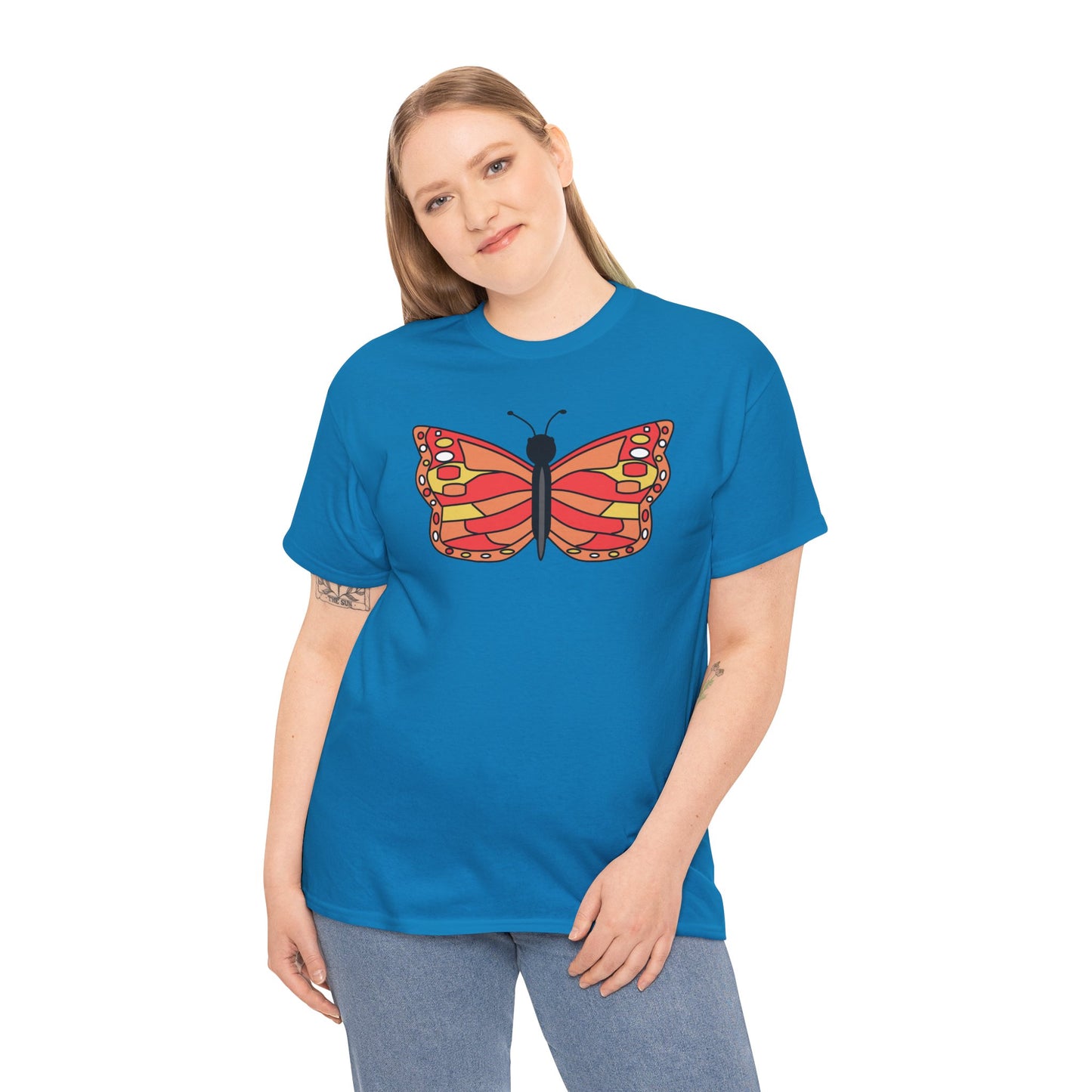 Orange Butterfly T-shirt - Colorful Butterfly Tee