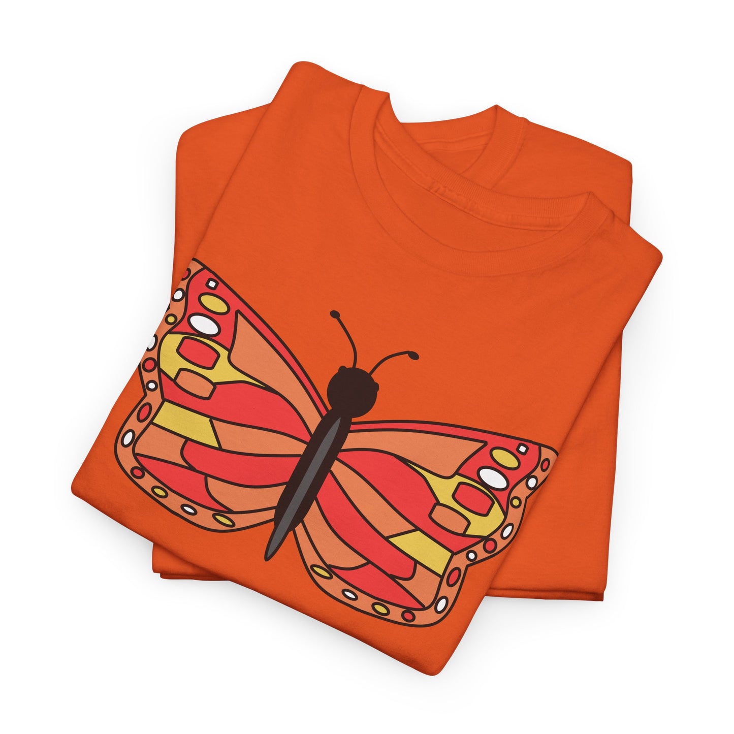 Orange Butterfly T-shirt - Colorful Butterfly Tee