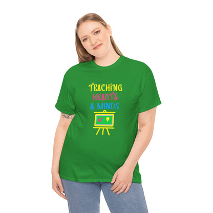 Teaching Hearts and Minds T-shirt - Proud Teacher Tee