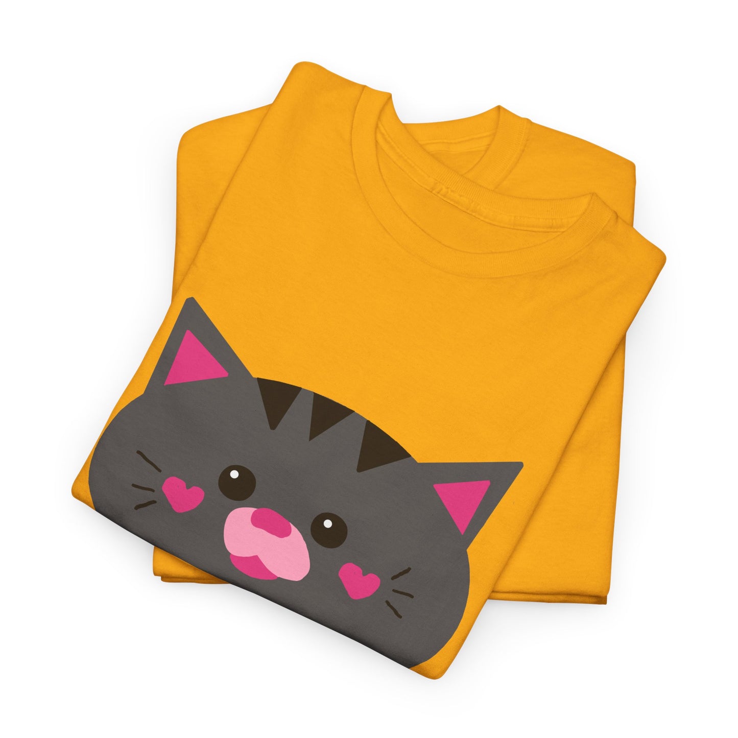 Cat Lover T-shirt - Cute Gray Cat Face Shirt