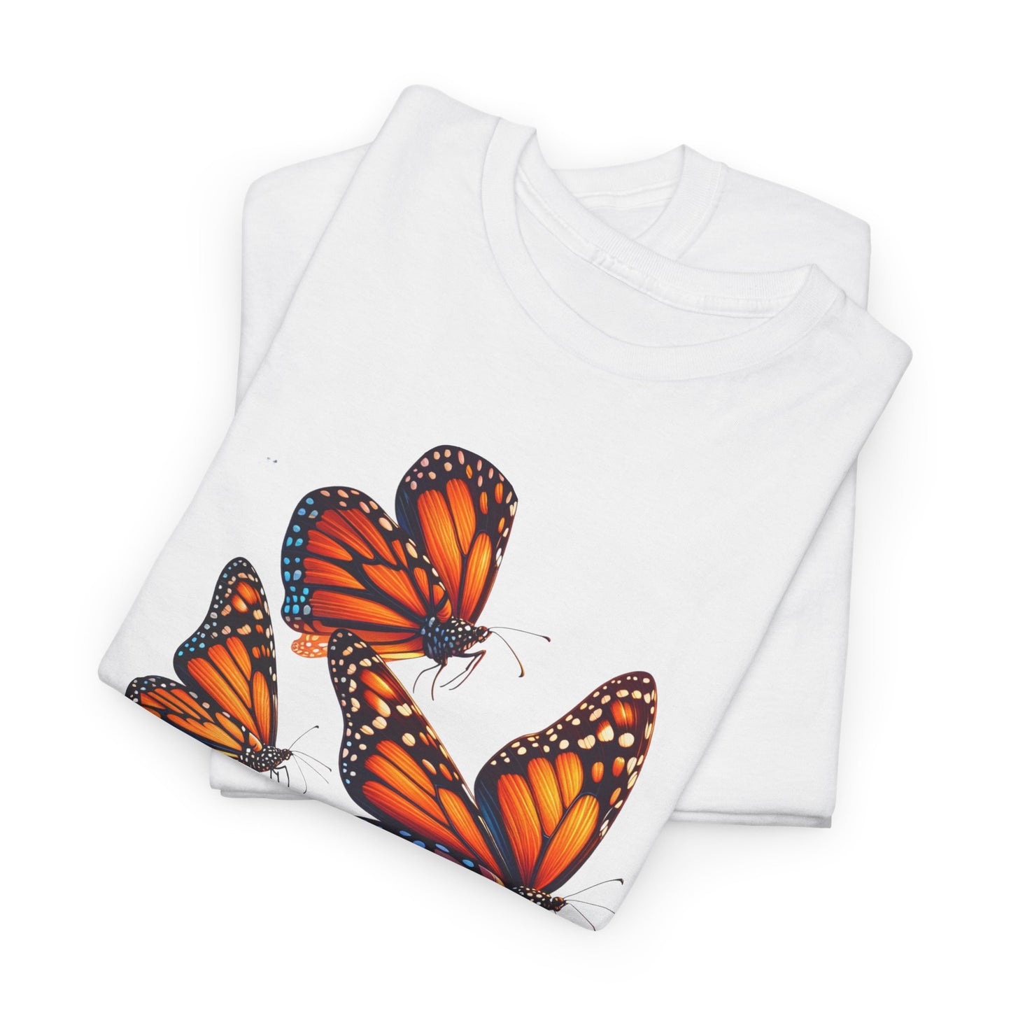 Orange Monarch Butterfly T-shirt - Insect Graphic Shirt - Orange Butterfly - Nature-Inspired Tee - Butterfly Shirt - Monarch Butterfly Tee