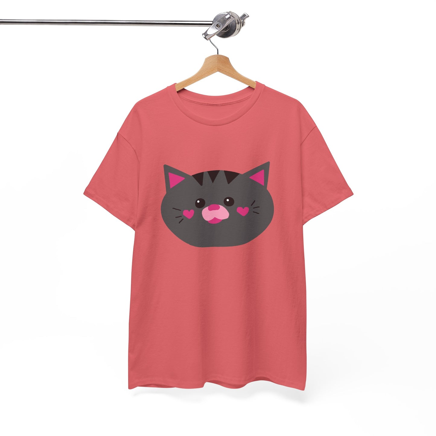 Cat Lover T-shirt - Cute Gray Cat Face Shirt