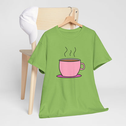 Pink Coffee Mug T-shirt - Coffee Mug Tee