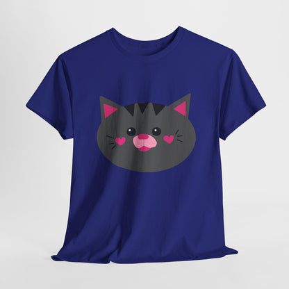 Cat Lover T-shirt - Cute Gray Cat Face Shirt