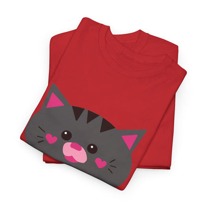 Cat Lover T-shirt - Cute Gray Cat Face Shirt