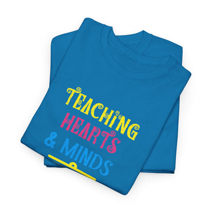 Teaching Hearts and Minds T-shirt - Proud Teacher Tee