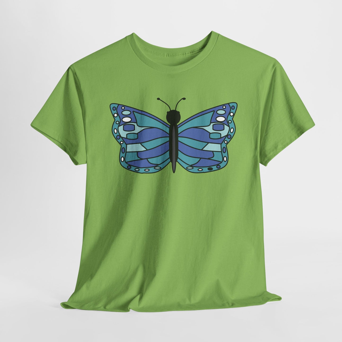 Blue Monarch Butterfly T-shirt - Vibrant Butterfly T-shirt