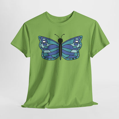 Blue Monarch Butterfly T-shirt - Vibrant Butterfly T-shirt