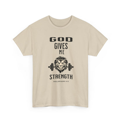 Religious Unisex T-shirt, God Gives me Strength Shirt, Christian Faith Apparel, Inspirational Graphic Top