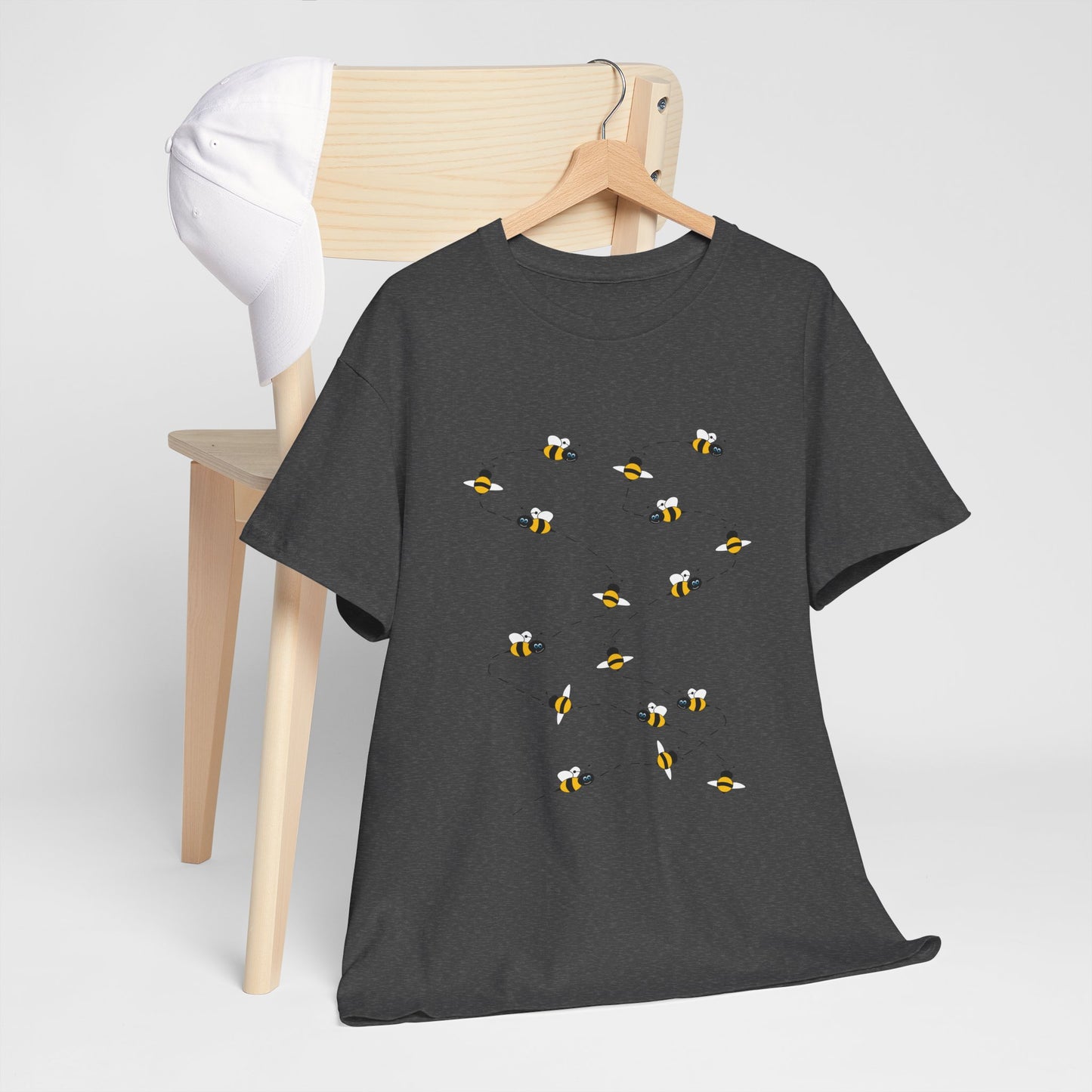 Bumble Bee Pattern Insect Tee - Nature Graphic Shirt