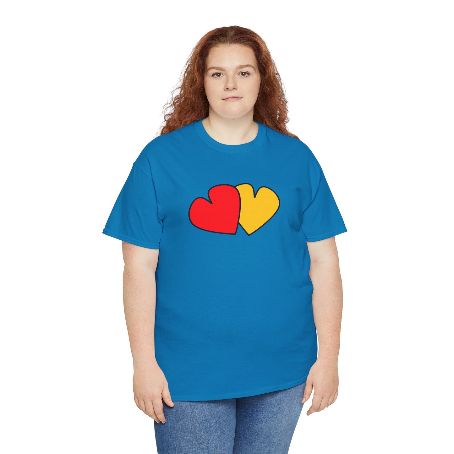 Red Yellow Hearts Shirt - Valentine's Day Tee