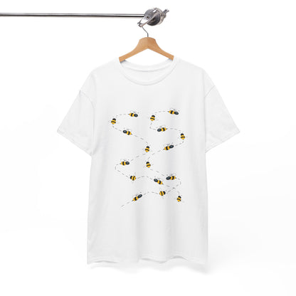 Bumble Bee Pattern Insect Tee - Nature Graphic Shirt