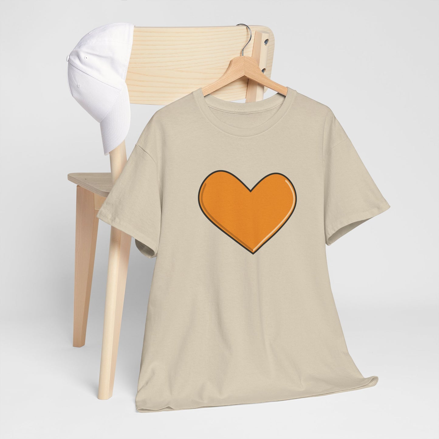 Orange Heart T-shirt - Valentine's Day Tee