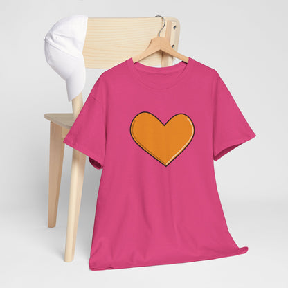 Orange Heart T-shirt - Valentine's Day Tee