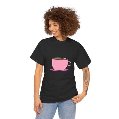 Pink Coffee Mug T-shirt - Coffee Mug Tee