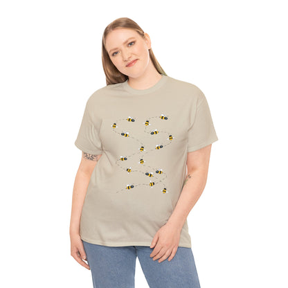 Bumble Bee Pattern Insect Tee - Nature Graphic Shirt