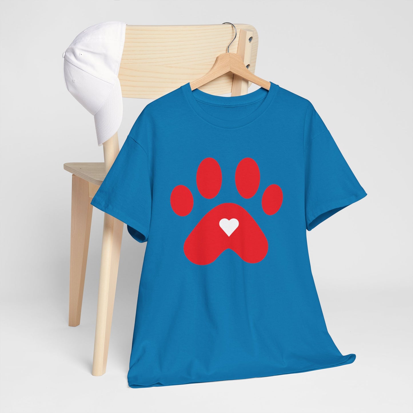 Red Dog Paw Print Tee - Paw Shirt